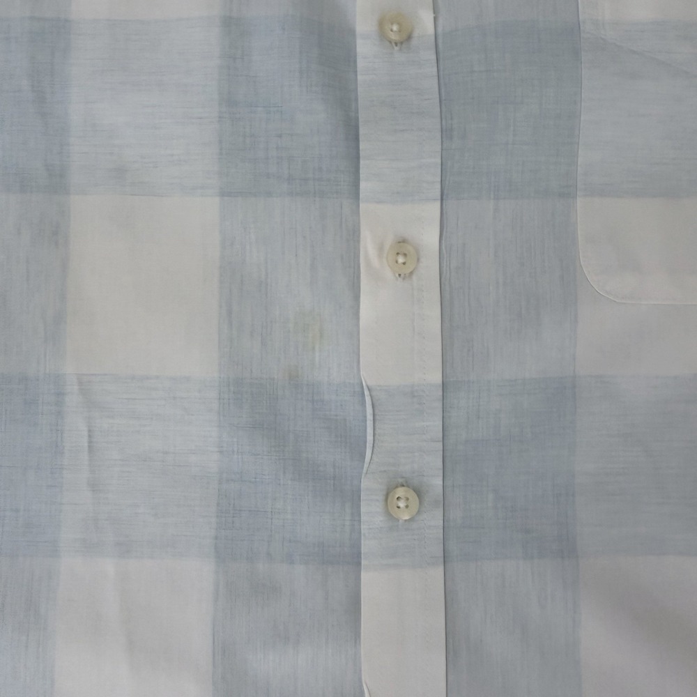 U.S. Polo Assn. XXL Blue/White Checkered Short Sleeve Button Front Oxford Shirt - Picture 9 of 9